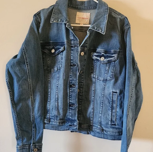 ๐๏ธ Lucky Brand Denim Jacket Size XL - Picture 2 of 15